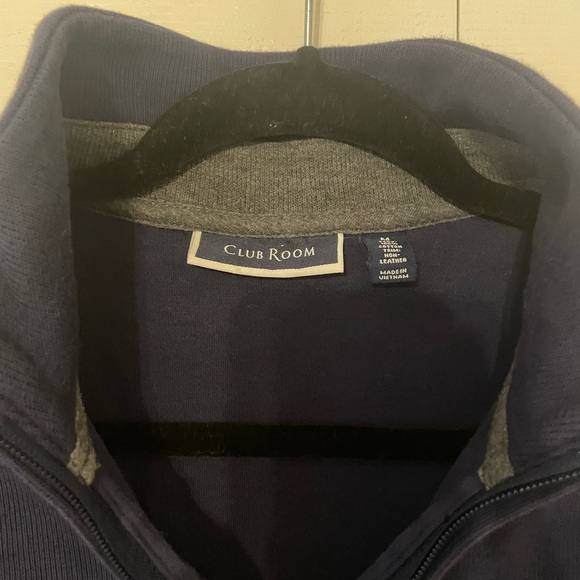 Charter Club navy blue sweater size medium quarter-zip - Picture 5 of 7